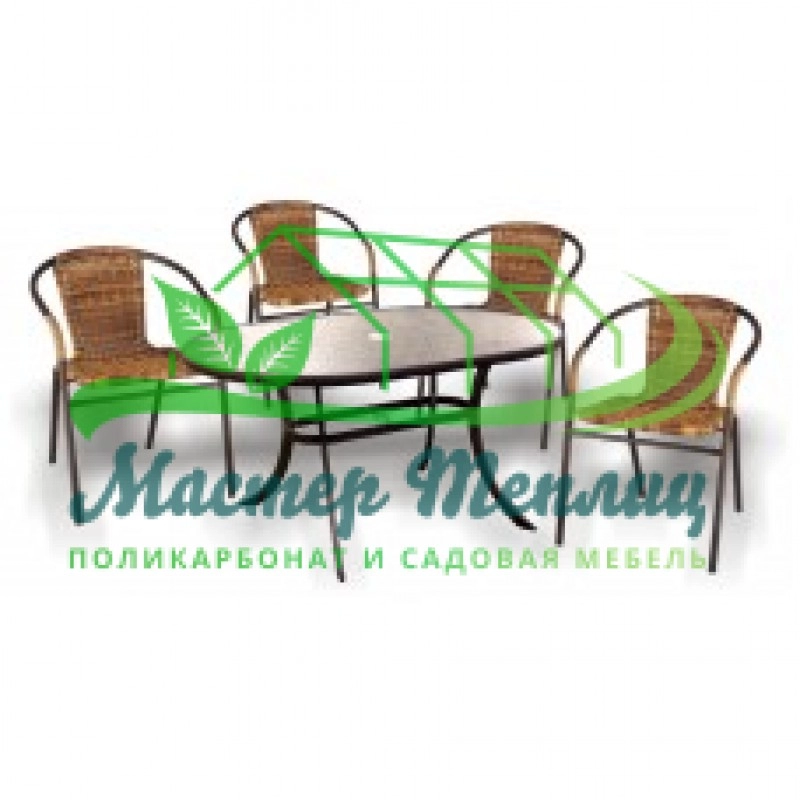 Набор мебели "Марсель-2" из ротанга со столом и 4 кресла